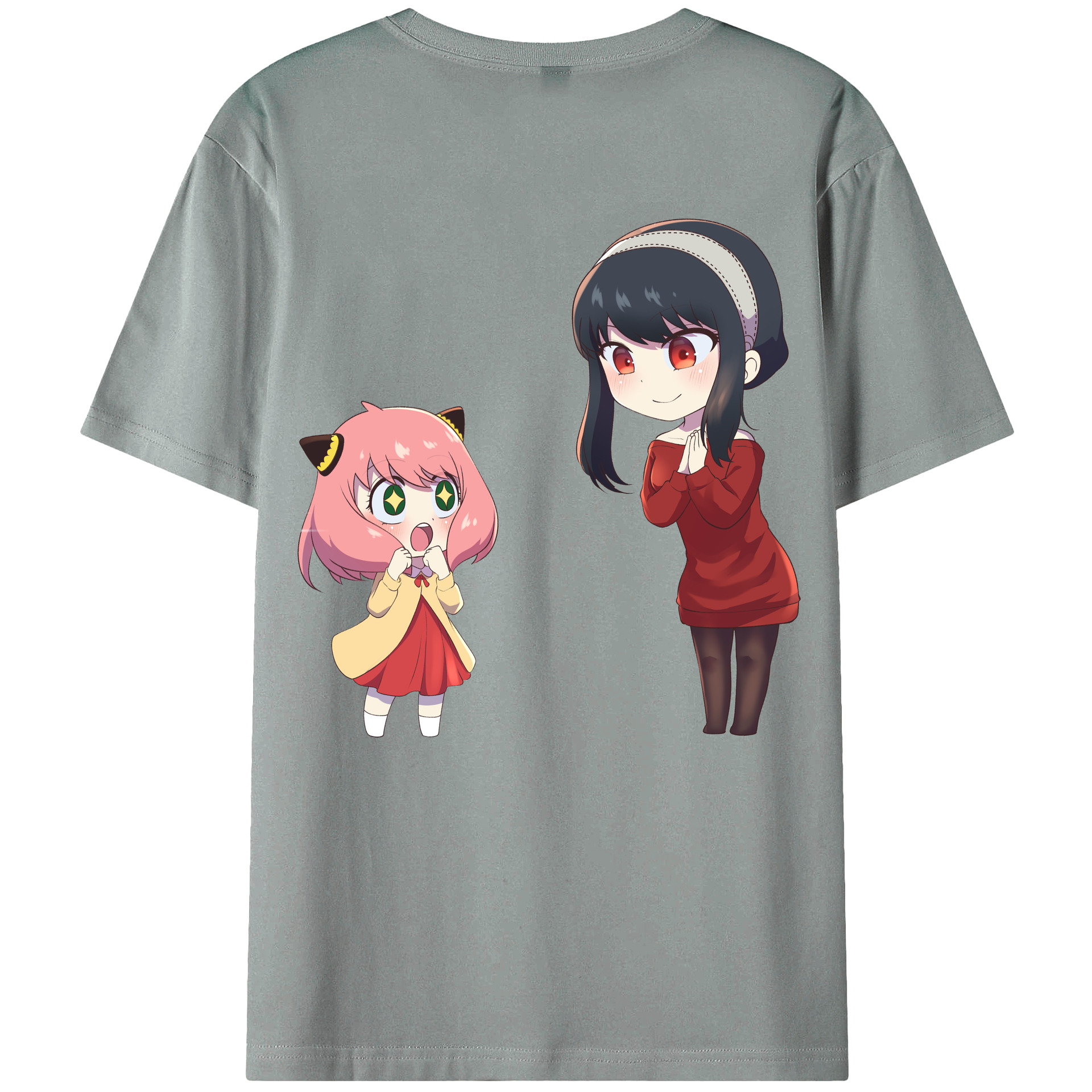 （画像用） SPY×FAMILY间谍家家酒 綿100％ メンズ半袖Tシャツ（バックプリント） 通気性